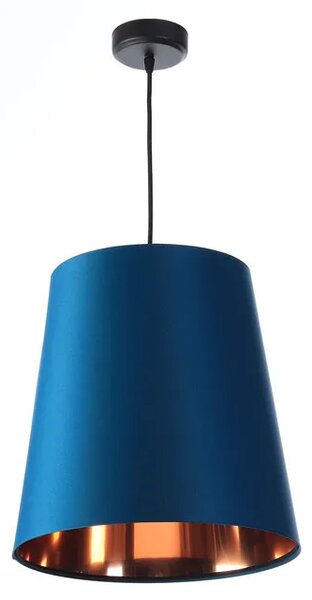 Granatowa lampa wisząca z abażurem rose gold - S402 S9-B95