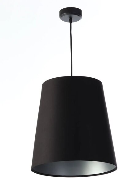 Czarno-srebrna lampa wisząca stożek nad stół - S404 G5-S10