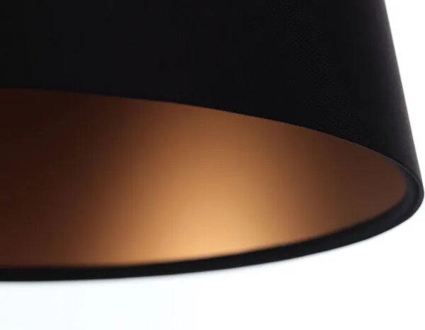 Czarno-miedziana lampa wisząca stożek glamour - 4X S404 F4-K98