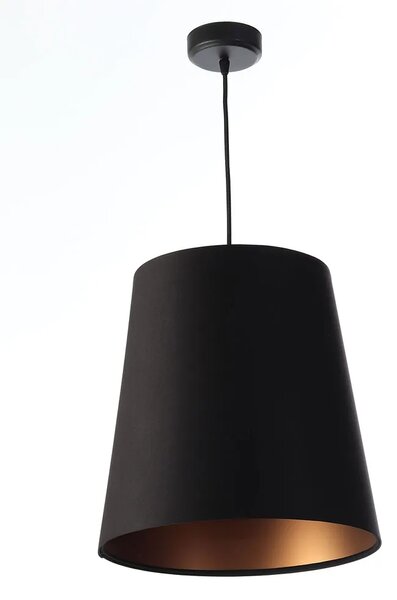 Czarno-miedziana lampa wisząca stożek glamour - 4X S404 F4-K98