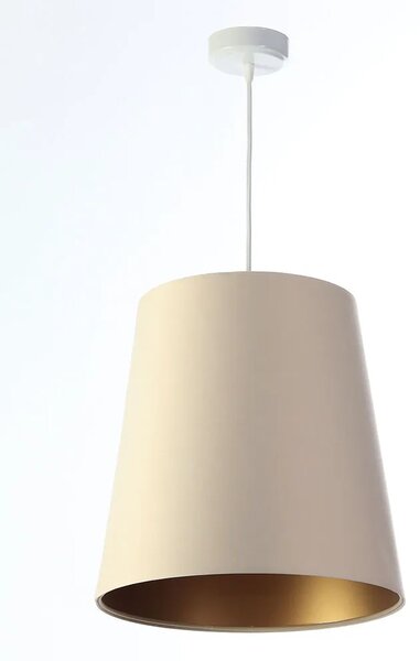 Kremowo-złota elegancka lampa wisząca glamour H1-K09