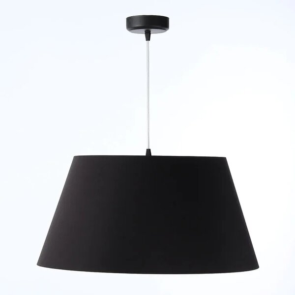 Czarna satynowa lampa wisząca dzwon - S407 D4-K40