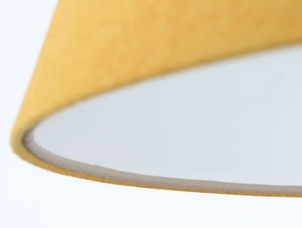 Żółto-biała lampa wisząca dzwon - 3X S410 N5-C88