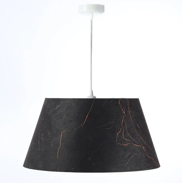 Czarna lampa wisząca welurowa dzwon - 3X S411 K6-K10