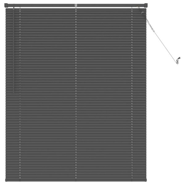 Żaluzja wenecka pvc srebrnoszara 150x120 cm z regulacją światła i klipsem bezpieczeństwa