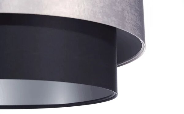 Szaro-czarna podwójna lampa wisząca - S414 K8-C19