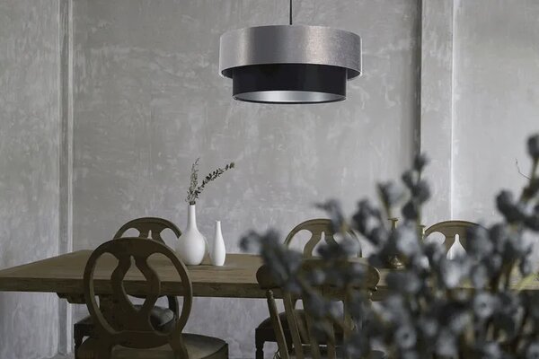 Szaro-czarna podwójna lampa wisząca - S414 K8-C19