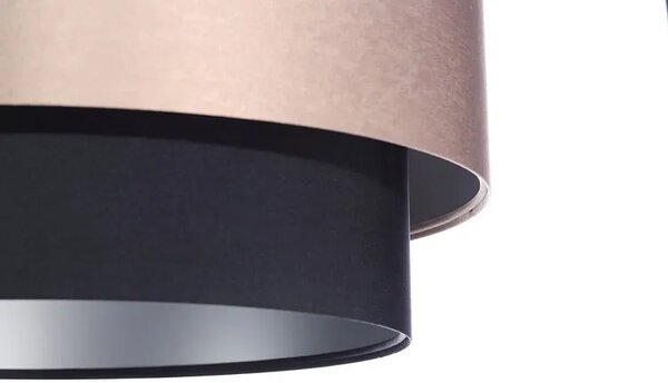 Beżowo-czarna lampa z podwójnym abażurem - S414 D2-F78