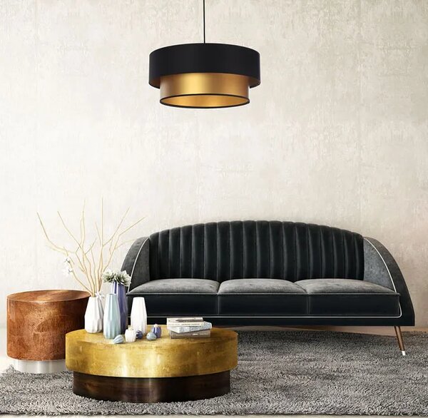 Złoto-czarna lampa wisząca w stylu glamour - S415 A0-T09