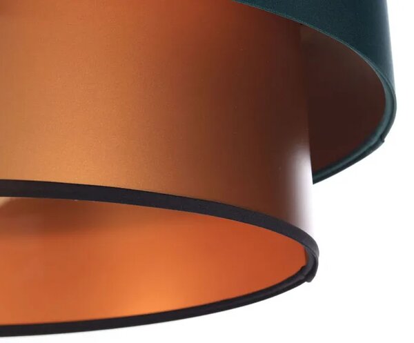 Miedziano-zielona lampa wisząca podwójna - S417 D6-W92