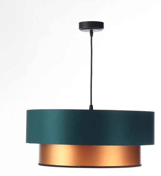 Miedziano-zielona lampa wisząca podwójna - S417 D6-W92