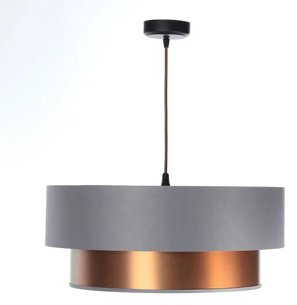 Miedziano-szara lampa wisząca nad stół - S418 C1-S38