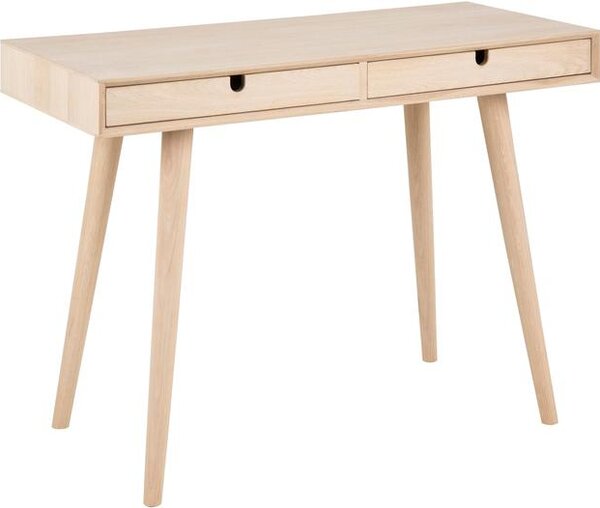 Wąskie biurko z drewna dębowego Century