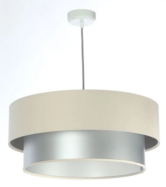 Srebrno kremowa okrągła lampa wisząca S419 P8-P84