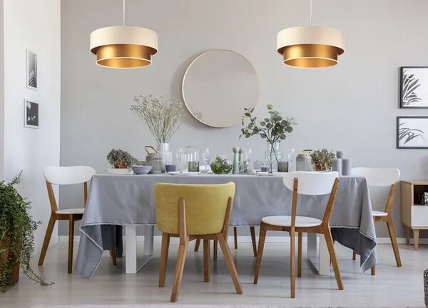 Złoto-kremowa lampa wisząca glamour - 3S S419 S7-P53