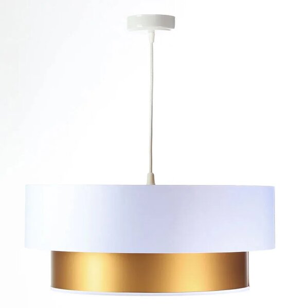 Złoto-biała lampa wisząca w stylu glamour - 5X S420 B9-R29