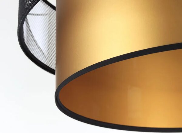 Złoto-czarna lampa wisząca glamour z siatki - 5X S421 L1-E67