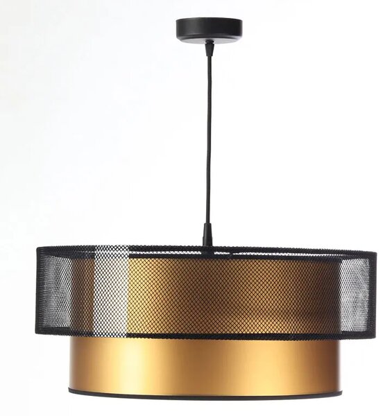 Złoto-czarna lampa wisząca glamour z siatki - 5X S421 L1-E67