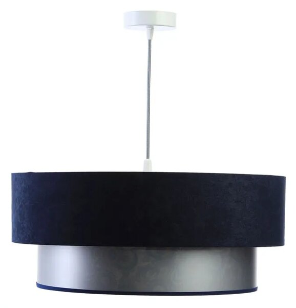 Lampa wisząca z welurowym zdobionym abażurem - S425 D5-B04