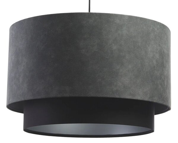 Szara lampa wisząca z zamszowym abażurem - 5X S429 M2-W86