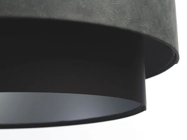 Szara lampa wisząca z zamszowym abażurem - 5X S429 M2-W86