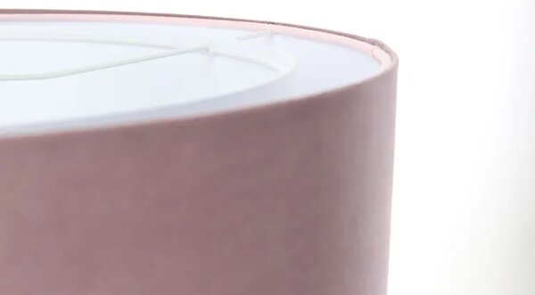 Biało-różowa lampa wisząca z dwuczęściowym abażurem - S434 M4-L48