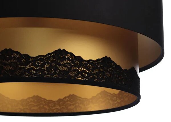 Czarno-złota lampa wisząca glamour nad stół - S432 P2-D92