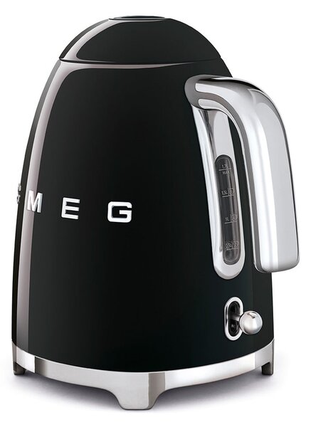 Czarny czajnik elektryczny ze stali nierdzewnej 1,7 l Retro Style – SMEG