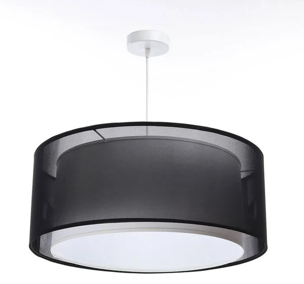 Czarna okrągła lampa wisząca nad stół - S436 A5-B75