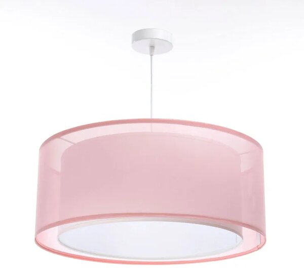 Różowa lampa wisząca z dwuczęściowym abażurem - S436 K4-H31