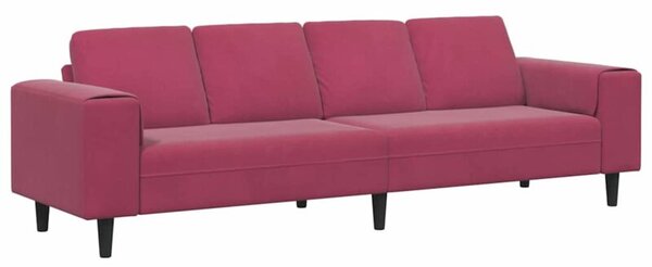 Nowoczesna sofa do salonu w kolorze czerwonego wina - elegancka i funkcjonalna dla 4 osÃ³b