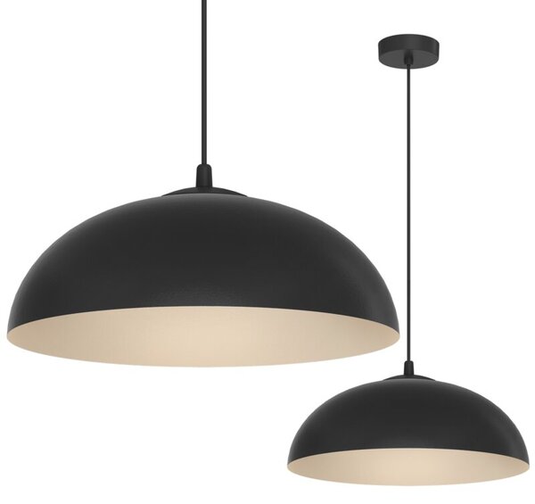 Lampa wisząca Light Home LH Misa 1xE27 klosz 37cm czarny/kaszmir