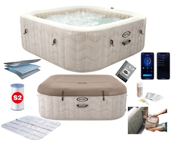 Jacuzzi ogrodowe dmuchane Intex 28472NP 196x196x71 cm 6-osobowe