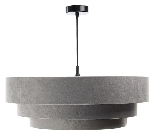 Szaro-srebrna lampa wisząca welurowa - 14X S439 N5-D71