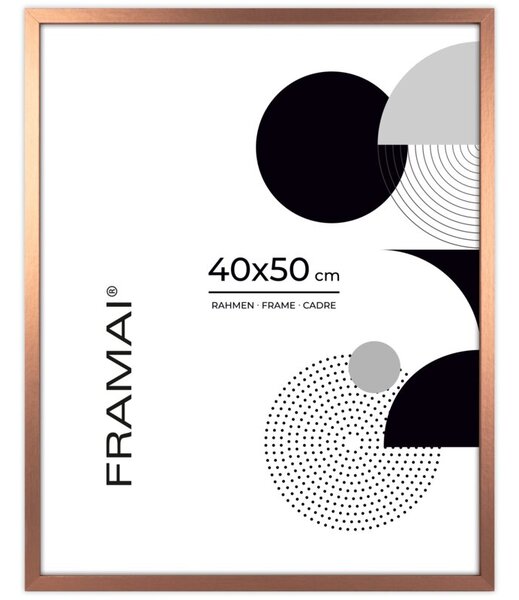 Ramka na zdjęcia 40x50 cm rama MDF ramki do zdjęć 50x40 cm kolor miedziany FRAMAI®