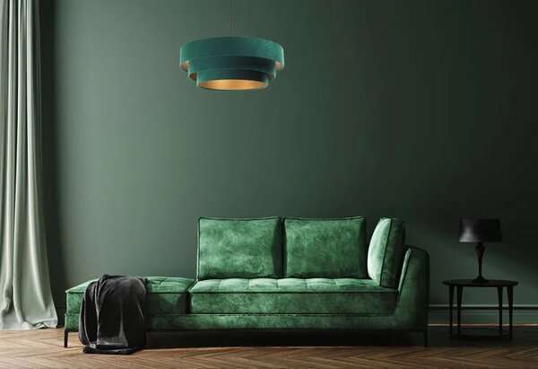 Zielona lampa wisząca glamour nad stół - 10X S441 B7-F58