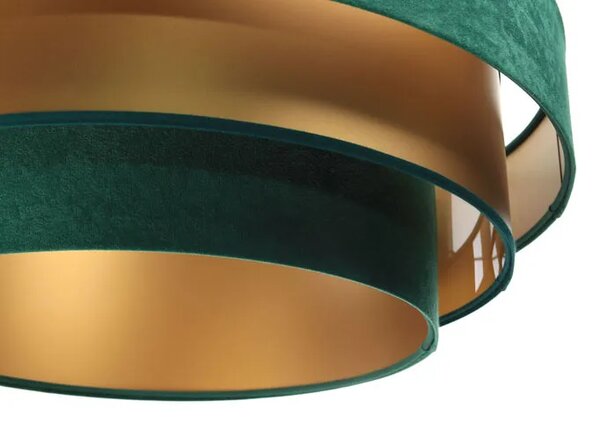 Zielono-złota trzywarstwowa lampa wisząca - S442 P5-F90