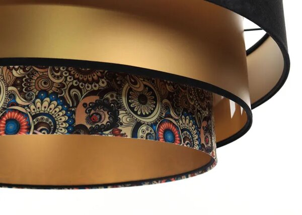 Czarno złota elegancka lampa wisząca nad stół 4X S448 G5-B90