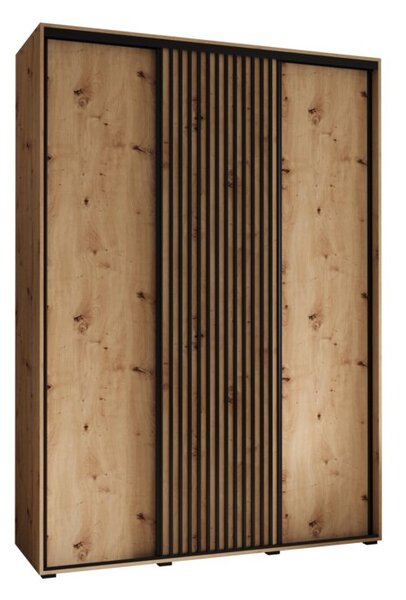 Szafa przesuwna wysoka Lanko 1 180, gł. 60 cm artisan + artisan + czarny