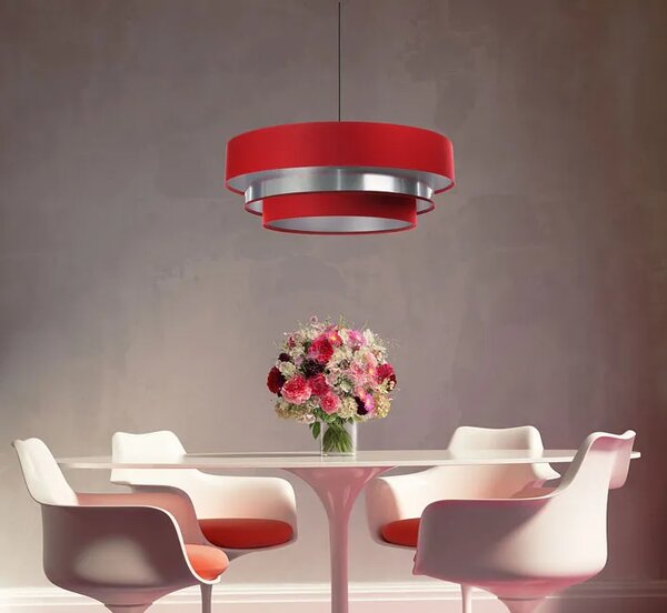 Czerwono-srebrna elegancka lampa wisząca nad stół - S458 F9-W18