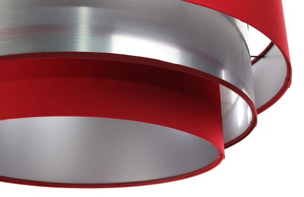 Czerwono-srebrna elegancka lampa wisząca nad stół - S458 F9-W18
