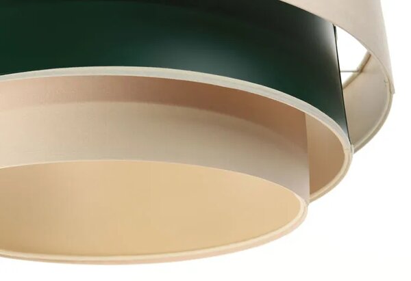 Beżowo-zielona nowoczesna lampa wisząca - 3X S464 C1-F99