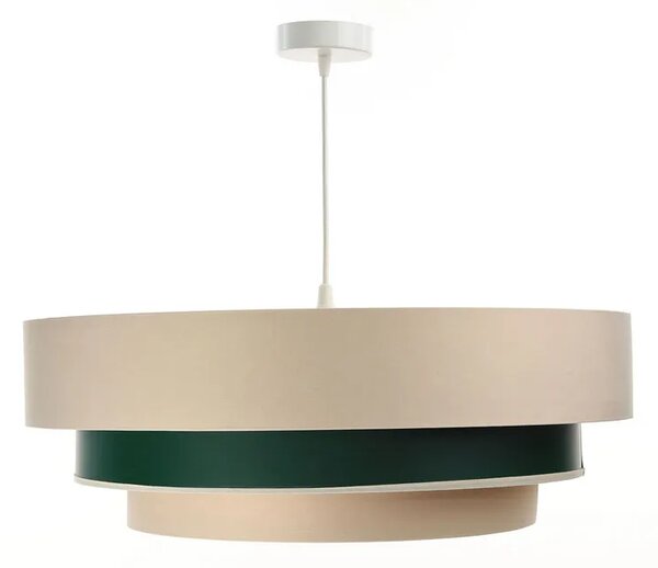 Beżowo-zielona nowoczesna lampa wisząca - 3X S464 C1-F99