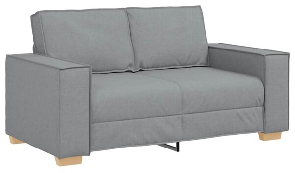 Sofa 2-osobowa jasnoszara 160x78x84 cm tkanina