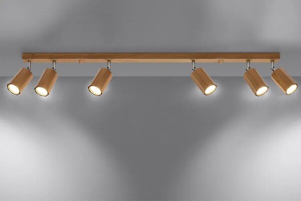 Loftowy plafon z sześcioma reflektorami - S476 M2-W43