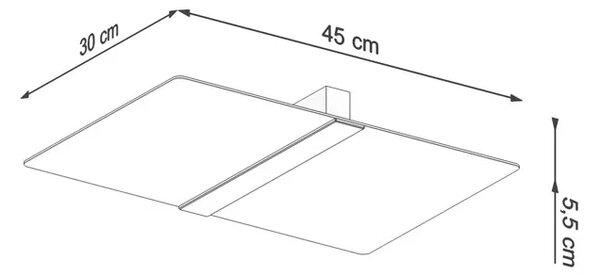 Szklany elegancki plafon sufitowy S488 F3-M47