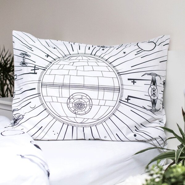 Bawełniana fluorescencyjna jednoosobowa pościel dziecięca 140x200 cm Star Wars – Jerry Fabrics