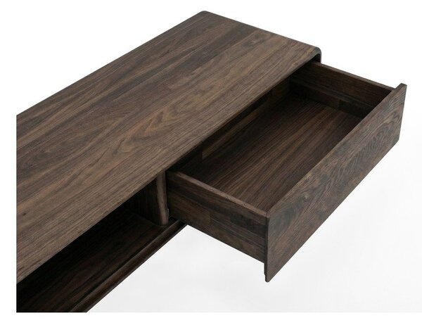 Brązowa szafka pod TV z litego drewna dębowego 220x45x45 cm Fawn – Gazzda