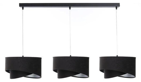 Czarna lampa wisząca nad stół asymetryczna - S499 G7-R17