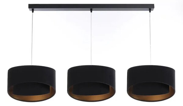 Czarna potrójna lampa wisząca nad stół glamour - 5X S500 N5-W31